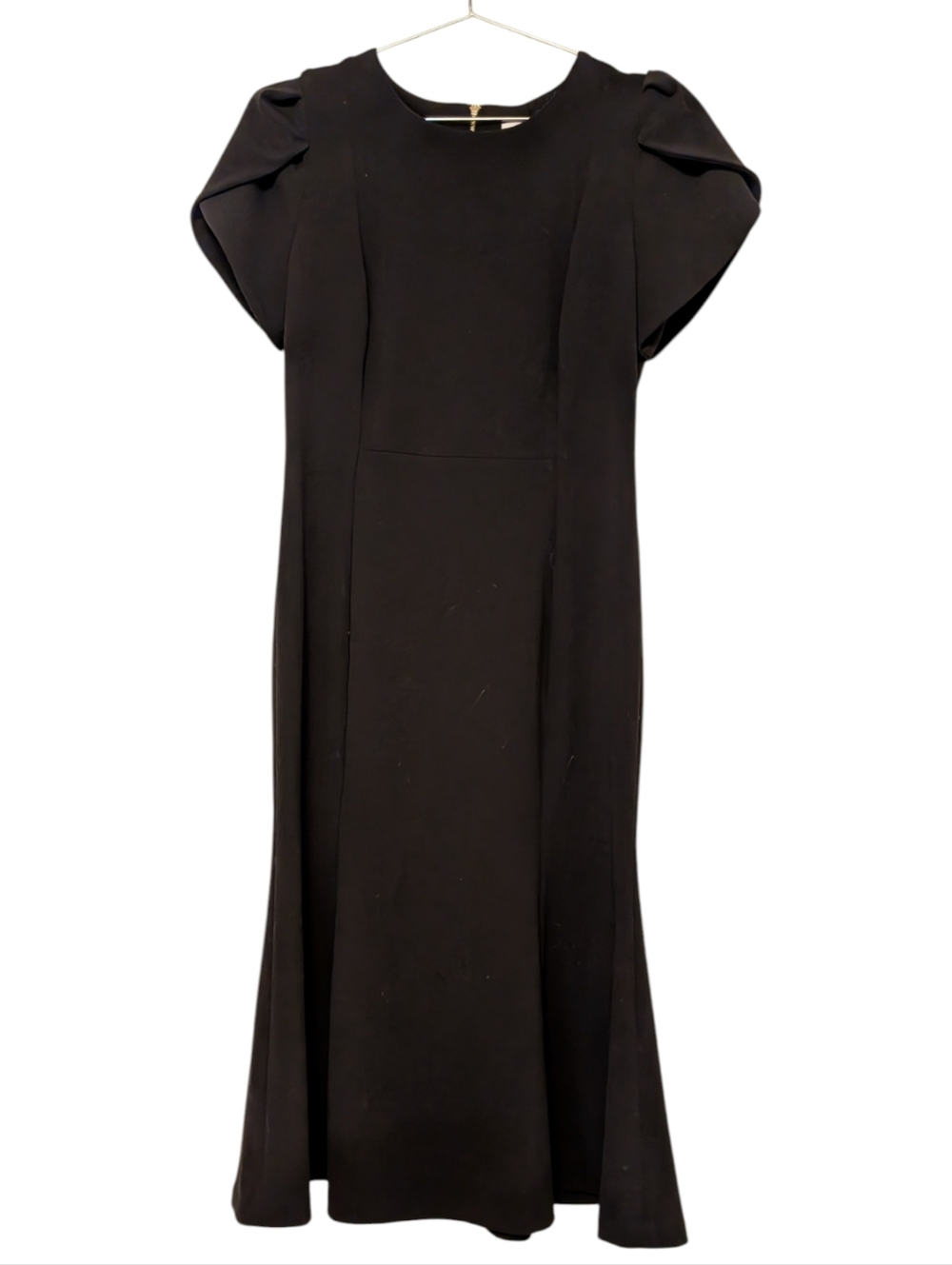 Calvin Klein Black Cap Sleeve Maxi Dress